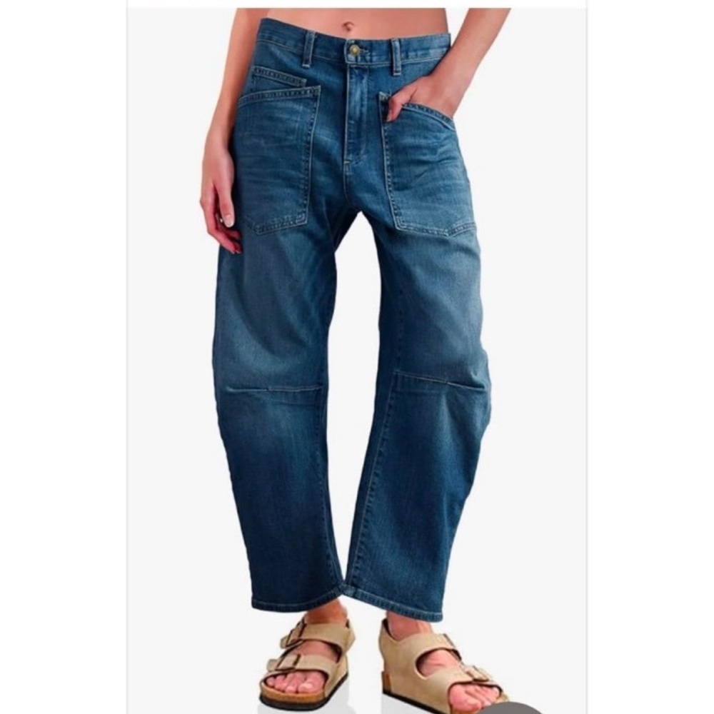 Women's Barrel High Waisted Jeans